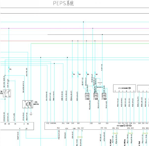 2017年一汽森雅R7一键启动电路图