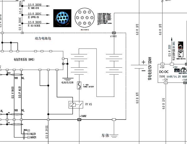 2016年众泰知豆D2动力系统电路图资料