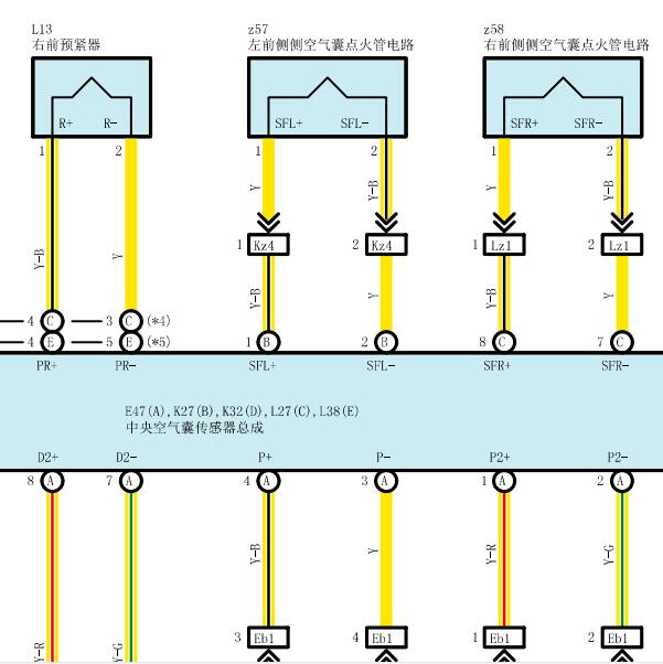 2007年酷路泽  安全气囊电路图