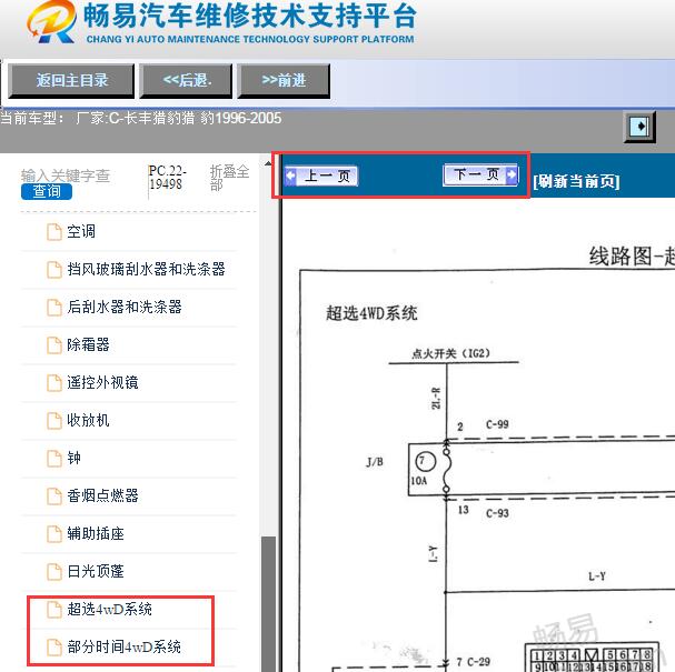 1996-2005年长丰猎豹四驱电路图