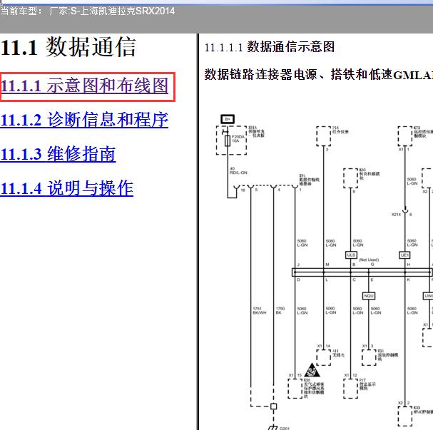 2014年凯迪拉克SRX CAN电路图