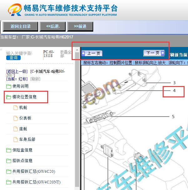 2017年哈弗H6   TBOX安装位置