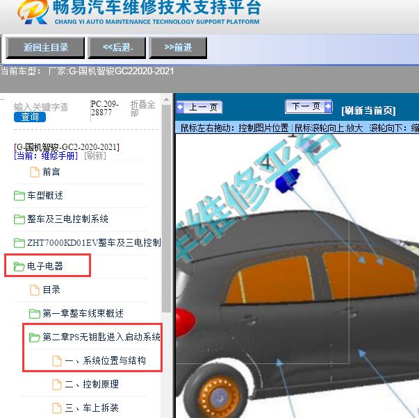 2020-2021年国机智骏-GC2无钥匙启动模块位置