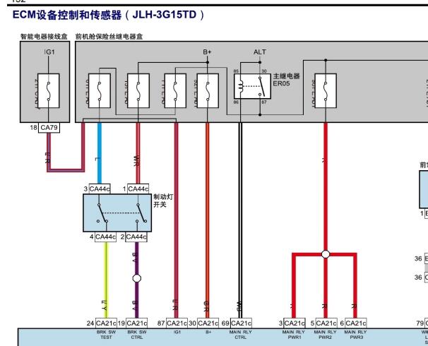2021年吉利星瑞JLH-3G15TD发动机电路图