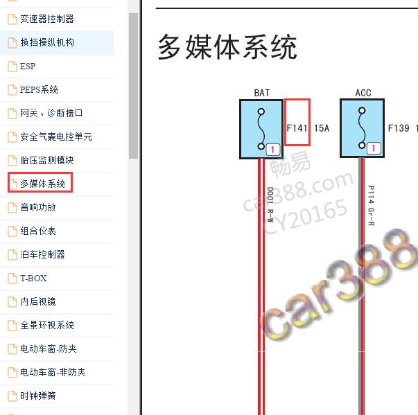 2017年哈佛H6多媒体保险丝电路图