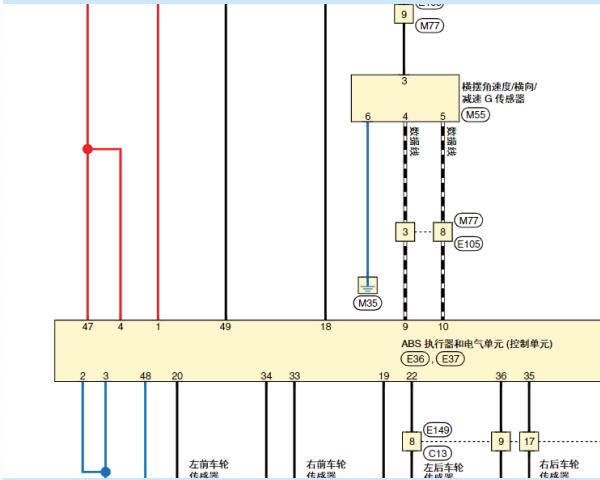 2017年日产途乐ABS电路图