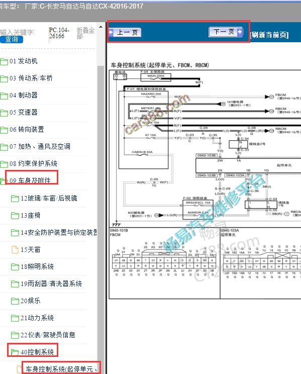 2016-2017年长安马自达CX-4启停系统电路图