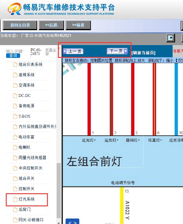 2021年哈佛H6  大灯电路图