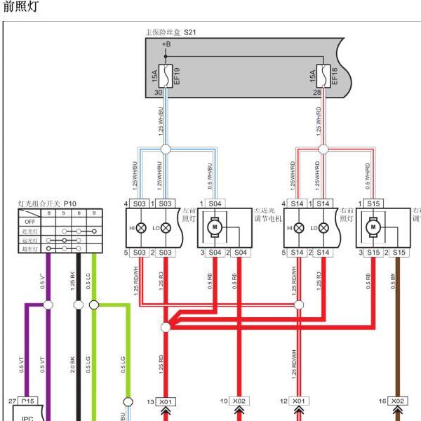 2012年长安欧诺灯光电路图