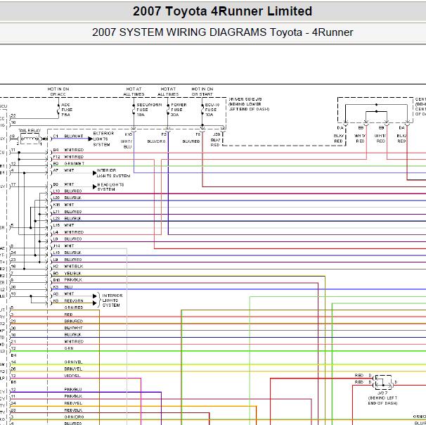 2007年丰田普拉多 防盗电路图