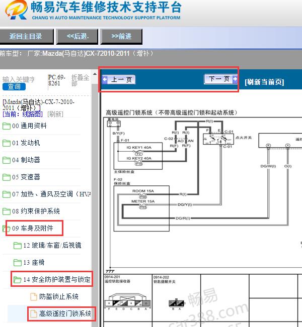 2010-2011年马自达CX-7智能系统电路图