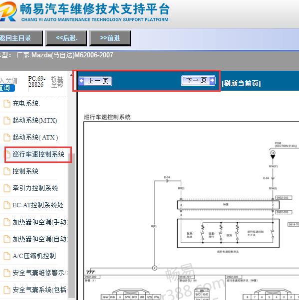 2006-2007年马自达M6巡航电路图
