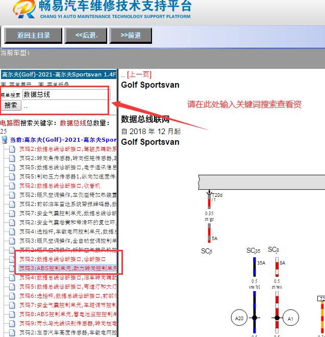 2021年大众高尔夫CAN线路图