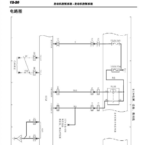 2012年重庆力帆X60发动机与空调电路图