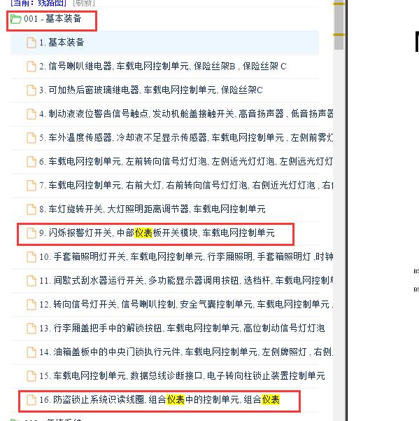 2017年大众迈腾仪表电路图