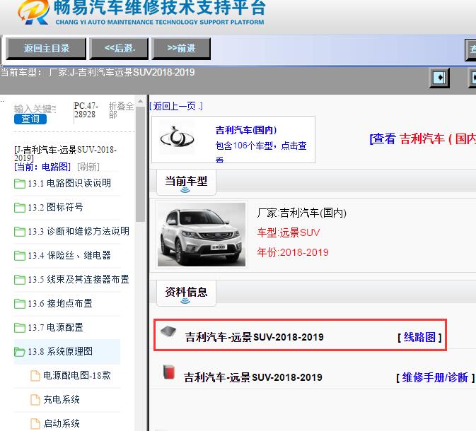 吉利汽车-远景SUV-2018-2019[ 线路图 ]