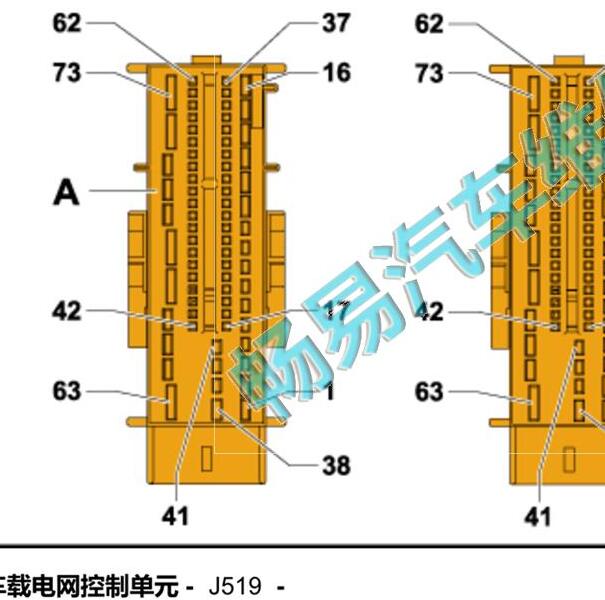 2020年大众捷达 J519车身模块针脚