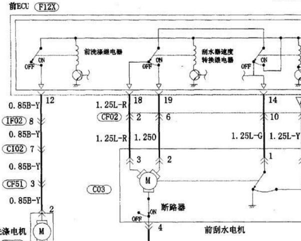 哈飞赛豹雨刮电路图