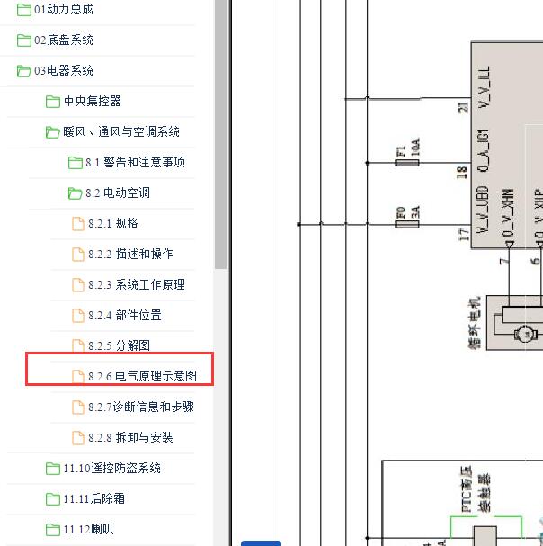 2018-2019年吉利康迪EX3 空调电路图.