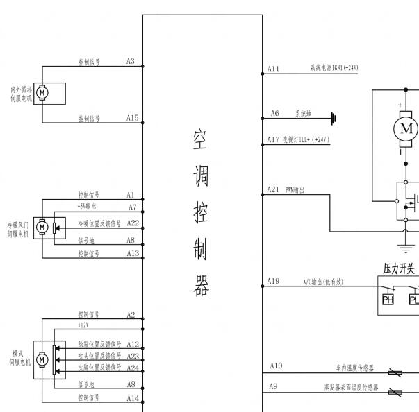 一汽解放空调电路图