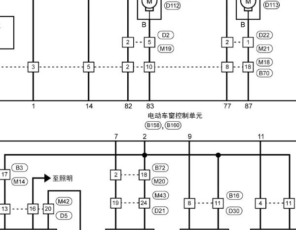2021年日产启辰星玻璃升降电路图