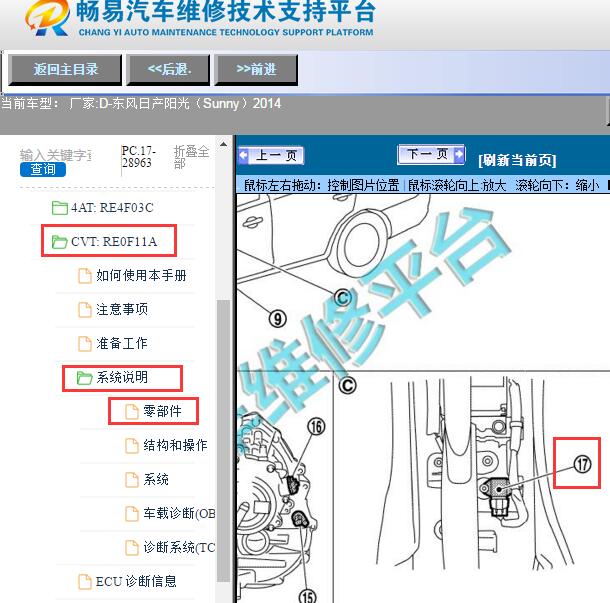2014年东风日产-阳光（Sunny）G传感器位置