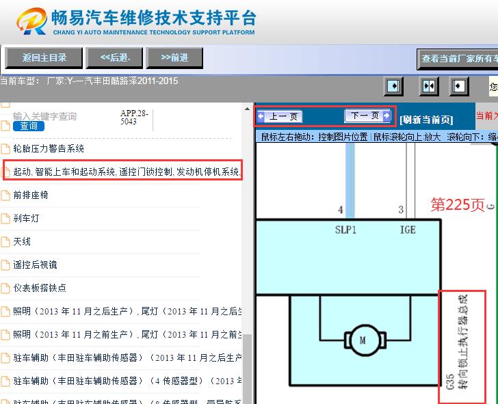 2011-2015年丰田酷路泽转向锁电路图