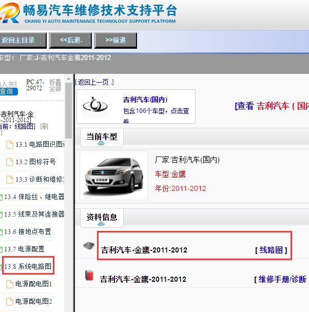 2011-2012年吉利金鹰全车电路图