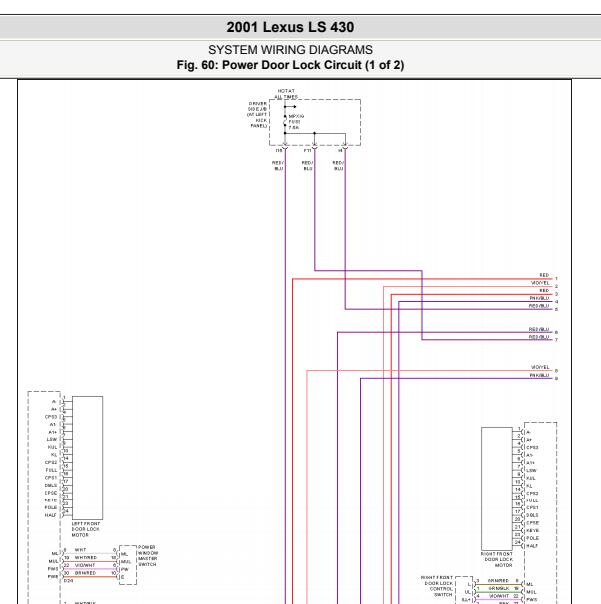 2001年凌志LS430智能相关电路图