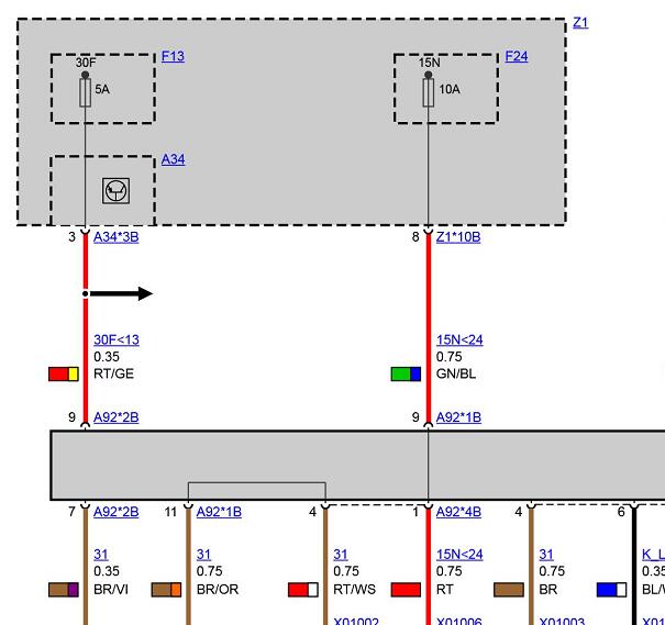 2010年宝马760Li转向系统电路图