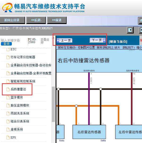 2021年长城坦克300  盲点检测电路图