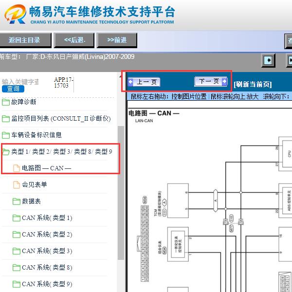 2009年日产骊威  CAN网络电路图