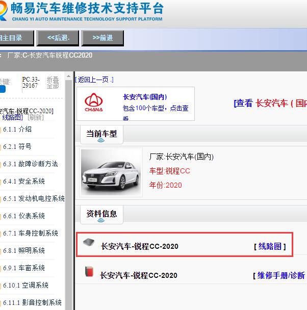 2020年长安汽车锐程CC全车电路图