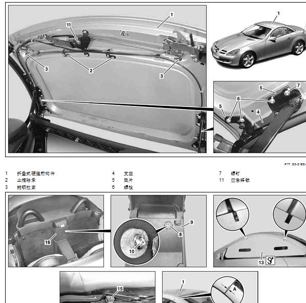 2010年奔驰SLK200敞篷维修手册