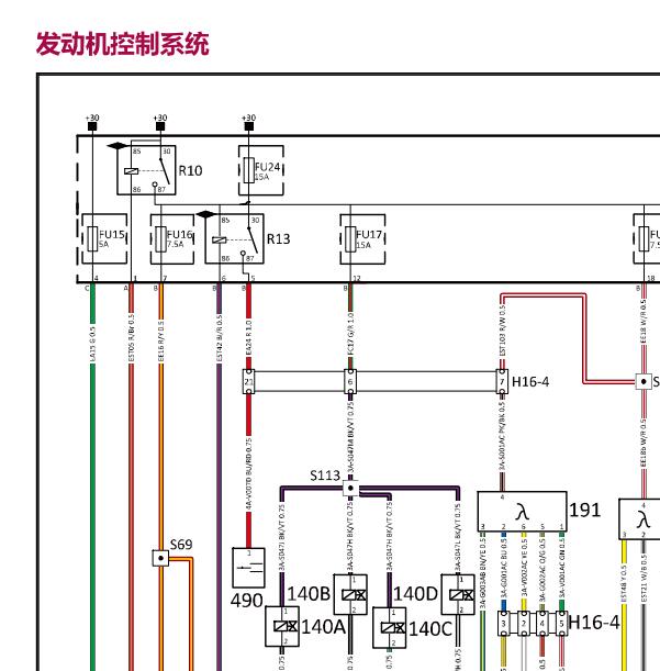 2020年观致3  发动机变速箱网络电路图