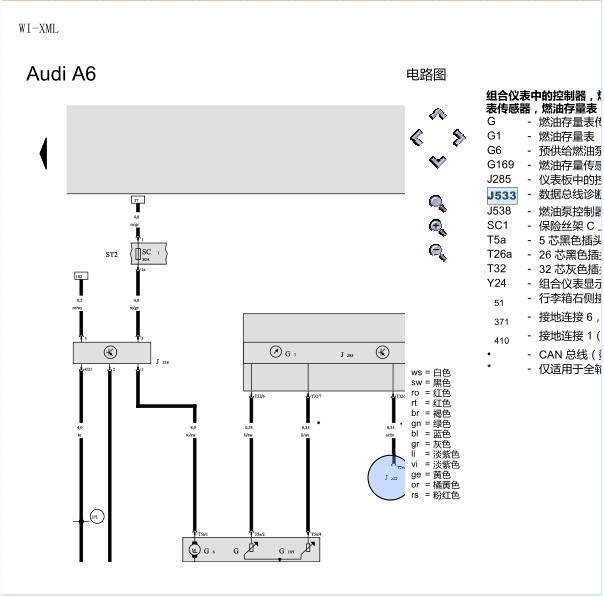2011年奥迪A6L OBD电路图