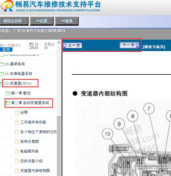 2010-2013年海马骑士变速箱维修手册