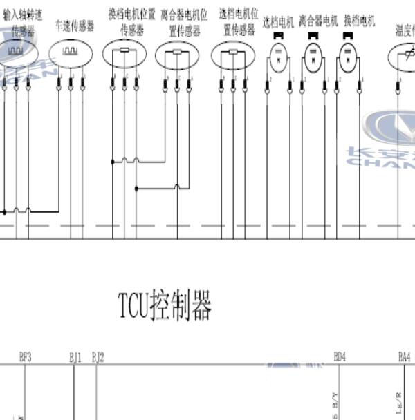 长安奔奔 自动变速箱电路图