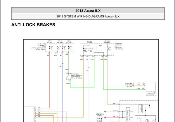 2013年讴歌ILX ABS电路图