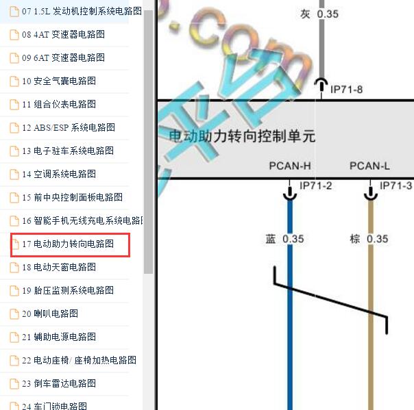 2018年广汽传祺GA4转向系统电路图