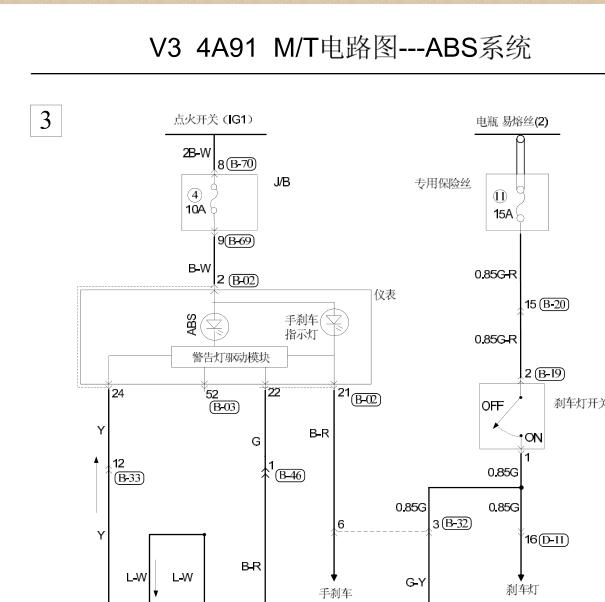 2009年东南菱悦V3 ABS电路图
