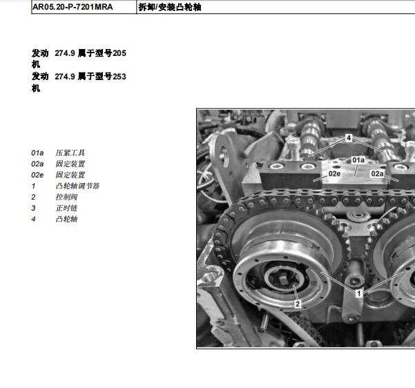 2014年奔驰C200L发动机正时