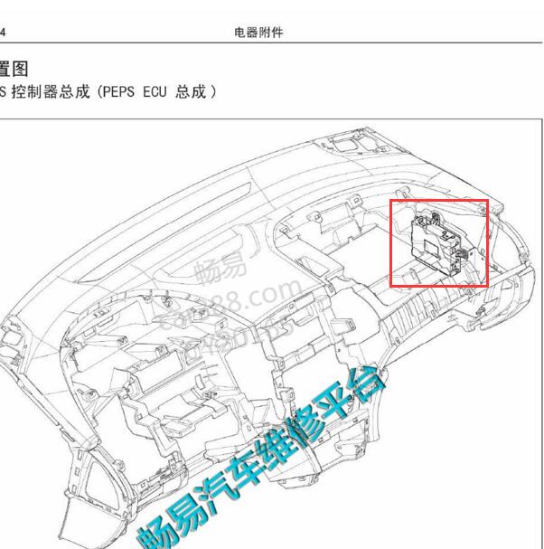 2012-2016年长城C50 PEPS模块位置
