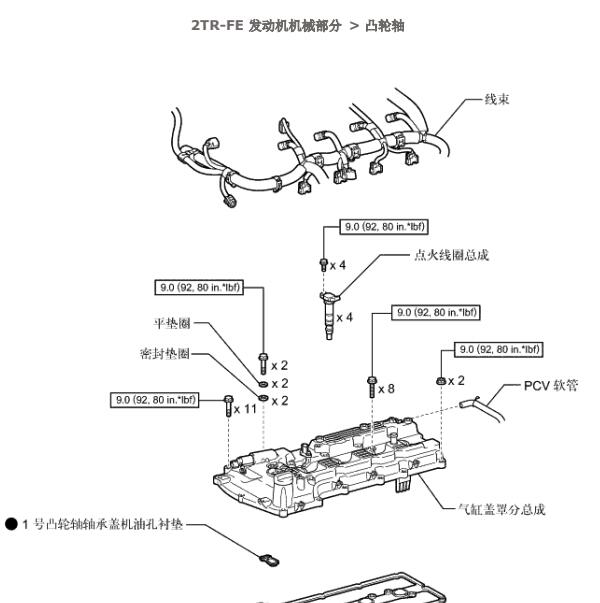 2007年丰田普拉多  2TR发动机维修手册
