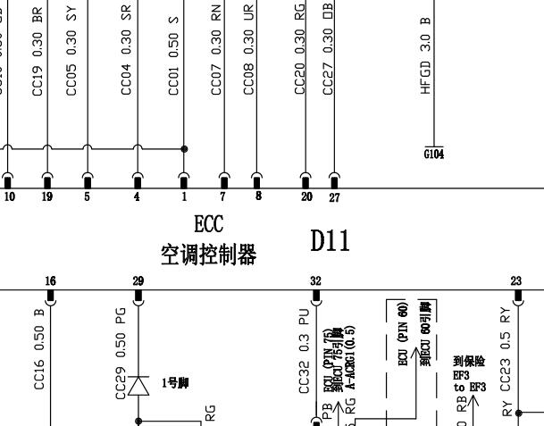 2011年长安CX30空调系统电路图