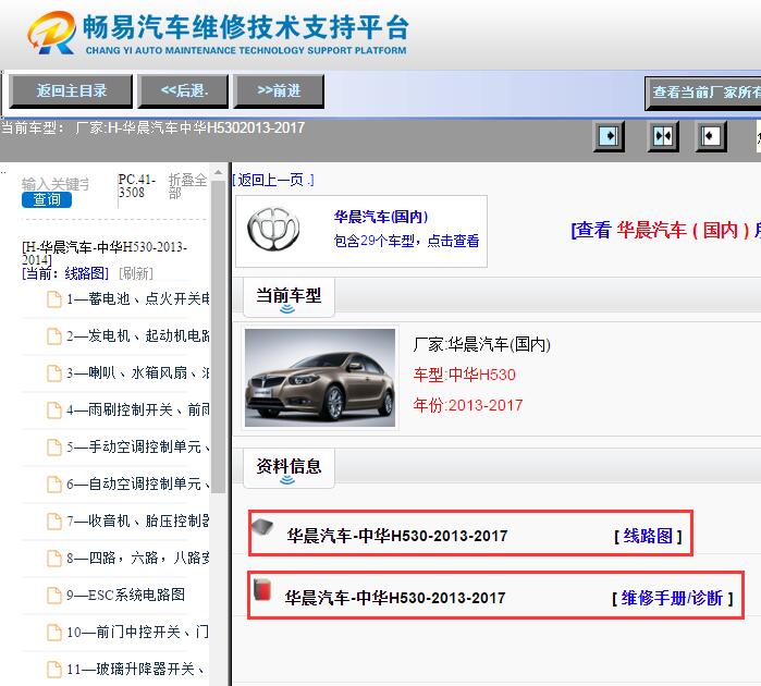 2013年中华H530  电路图和维修手册