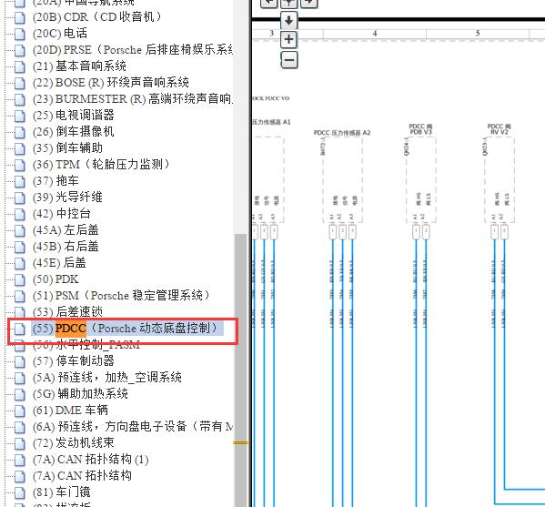 2010年保时捷帕拉梅拉空气悬挂电路图