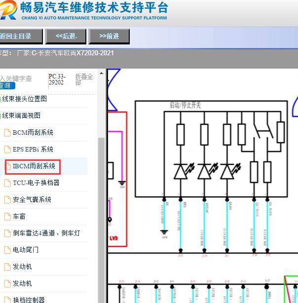 2020-2021年长安欧尚X7智能系统相关电路图