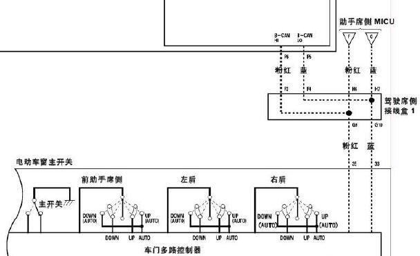 2010年本田思铂睿车窗电路图