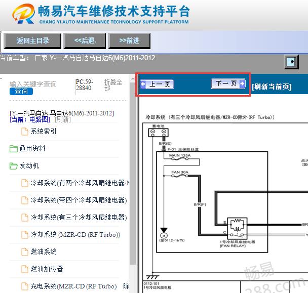2011-2012年马自达M6电路图